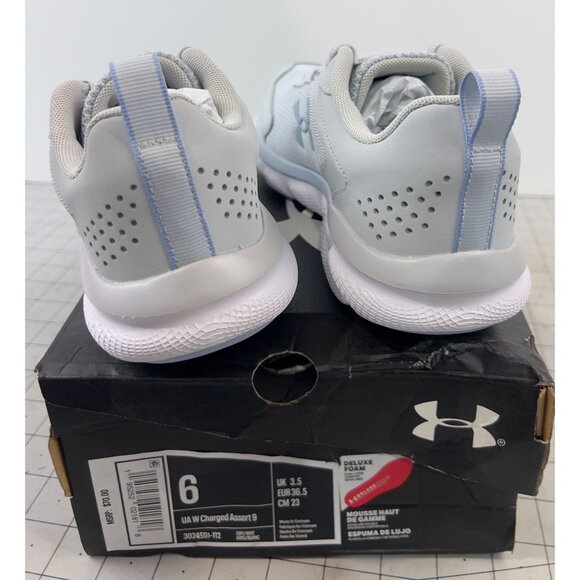 Under Armour Women's Charged Assert 9 Running Shoes Sz. 6 Light Blue/White - Picture 4 of 8